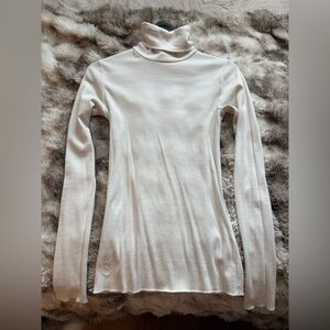Polo Ralph Lauren Cream Ribbed Long Sleeve Turtleneck